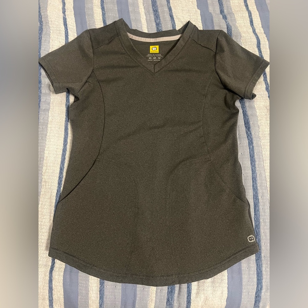 Dark Grey Scrub Top